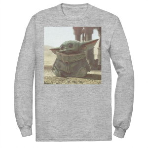 �X�^�[ �E�H�[�Y ���f�B�[�X �g�b�v�X T�V���c Men'star Wars The Mandalorian The Child aka Babyoda Photograph Tee Athletic Heather �w�U�[