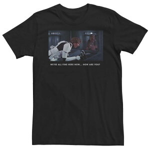 �X�^�[ �E�H�[�Y ���f�B�[�X �g�b�v�X T�V���c Men'star Wars We're All Fine Here Now Tee Black �u���b�N