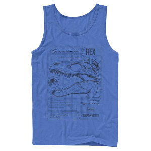 �A�j���L�����N�^�[ ���f�B�[�X �g�b�v�X T�V���c ���B���e�[�W Licensed Character Men's Jurassic World Two T-Rex Vintage Graph Tank Top Royal