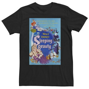�f�B�Y�j�[ ���f�B�[�X �g�b�v�X T�V���c �g�[�� Big & Tall Disney Sleeping Beauty Group Shot Classic Movie Poster Tee Black �u���b�N