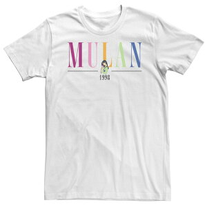 �f�B�Y�j�[ ���f�B�[�X �g�b�v�X T�V���c �g�[�� Big & Tall Disney Mulan & Mushu 1998 Pop Textee White �z���C�g
