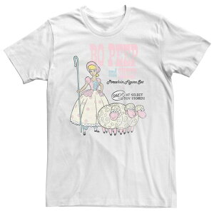 �f�B�Y�j�[ �s�N�T�[ ���f�B�[�X �g�b�v�X T�V���c �g�[�� Big & Tall Disney / Pixar Toy Story 4 Bo Peep and Sheep Advertisementee White �z���C�g