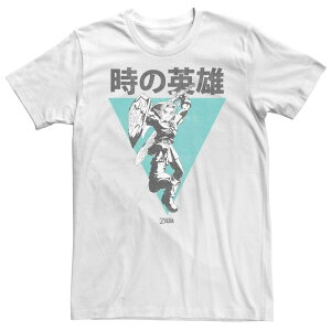 �A�j���L�����N�^�[ ���f�B�[�X �g�b�v�X T�V���c �g�[�� Licensed Character Big & Tall Nintendo Legend Of Zelda Linkanji Triangle Poster Tee White �z���C�g