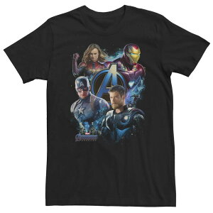 �}�[�x�� ���f�B�[�X �g�b�v�X T�V���c �g�[�� Big & Tall Marvel Avengerstrong Team Group Shotee Black �u���b�N