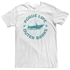 �A�j���L�����N�^�[ ���f�B�[�X �g�b�v�X T�V���c �g�[�� Licensed Character Big & Tall Outer Banks Rogue Life Blue Hue Portraitee White �z���C�g