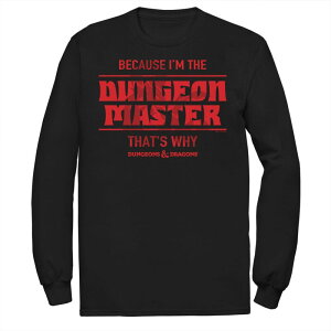 �A�j���L�����N�^�[ ���f�B�[�X �g�b�v�X T�V���c �g�[�� Licensed Character Big & Tall Dungeons Andragons Because I'm The Dungeon Master Long Sleeve Black �u���b�N