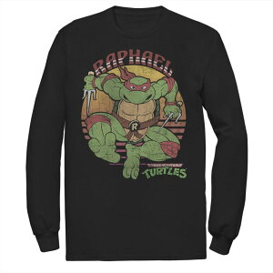 �j�R���f�I�� ���f�B�[�X �g�b�v�X T�V���c �g�[�� Big & Tall Nickelodeon Teenage Mutant Ninja Turtles Raphael Poster Long Sleeve Black �u���b�N