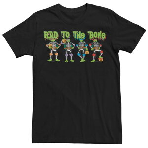 �A�j���L�����N�^�[ ���f�B�[�X �g�b�v�X T�V���c �g�[�� �O���t�B�b�N Licensed Character Big & Tall Teenage Mutant Ninja Turtles Rad To The Bone Halloween Graphic Tee Black �u���b�N