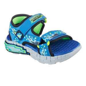 �X�P�b�`���[�Y ���f�B�[�X �V���[�Y �T���_�� Skechers Mega-Splash4K Boys' Sandals Black Blue Lime �u���b�N