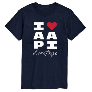 �A�j���L�����N�^�[ ���f�B�[�X �g�b�v�X T�V���c �g�[�� �O���t�B�b�N Licensed Character Big & Tall I Heart AAPI Heritage Graphic Tee Navy �l�C�r�[