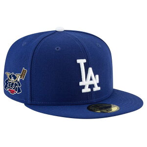 �j���[�G�� ���f�B�[�X �A�N�Z�T���[ �X�q Men's New Era Royalos Angeles Dodgers 2025 Championsamurai Side Patch 59FIFTY Fitted Hat Lad Blue �u���[
