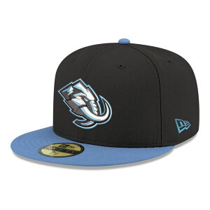 �j���[�G�� ���f�B�[�X �A�N�Z�T���[ �X�q ���S Men's New Era Black Utah Mammoth Core Logo Two-Tone 59FIFTY Fitted Hat Utm Black �u���b�N