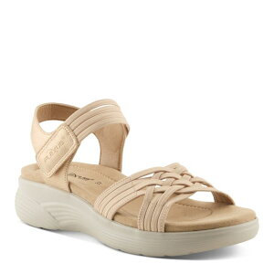 �t���N�T�X ���f�B�[�X �V���[�Y �T���_�� Flexus by Spring Step Delosa Women's Cushioned Strappy Sandals Beige �x�[�W��