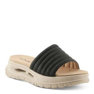 �t���N�T�X ���f�B�[�X �V���[�Y �T���_�� Flexus by Spring Step Filman Women's Cushioned Slide Sandals Black �u���b�N