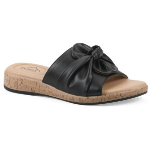 �N���t�o�C�z���C�g�}�E���e�� ���f�B�[�X �V���[�Y �T���_�� Cliffs by White Mountain Bonelle Women'slide Sandals Black Smooth �u���b�N