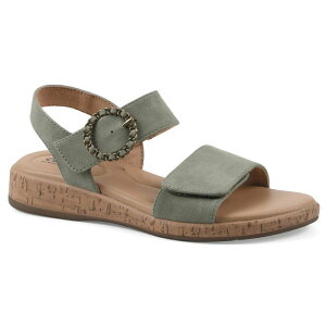 �N���t�o�C�z���C�g�}�E���e�� ���f�B�[�X �V���[�Y �T���_�� Cliffs by White Mountain Bonique Women's Wedge Slip-On Sandalsage Nubuck �Z�[�W