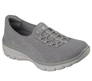 �X�P�b�`���[�Y ���f�B�[�X �V���[�Y �T���_�� �����b�N�X�t�B�b�g �X�j�[�J�[ Skechers Relaxed Fit Easy Going Women'slip-On Comfort Sneakers Light Gray �O���[