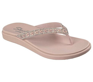 �X�P�b�`���[�Y ���f�B�[�X �V���[�Y �T���_�� Skechers Meditation Luxe Classic Romance Women's Cushioned Flip Flop Sandals Blush Pink �s���N