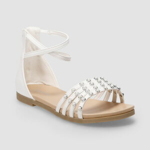 �\�m�} ���f�B�[�X �V���[�Y �T���_�� Sonoma Goods For Life Fantasy Little & Big Kid Girlsimulated Pearl Strappy Sandals White �z���C�g