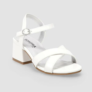 �\�m�} ���f�B�[�X �V���[�Y �p���v�X �q�[�� Sonoma Goods For Life Cross Band Little & Big Kid Girls Dress Heels Whitept