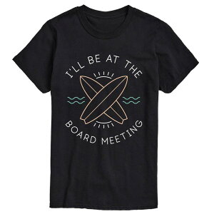 �A�j���L�����N�^�[ ���f�B�[�X �g�b�v�X T�V���c �O���t�B�b�N Licensed Character Men's I'll Be Athe Board Meeting Surfboard Graphic Tee Black �u���b�N