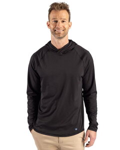 �J�b�^�[�A���h�o�b�N ���f�B�[�X �A�E�^�[ �j�b�g�E�Z�[�^�[ �g�[�� Cutter & Buck Prospect Epiconfidence Recycled Mens Big & Tall Hooded Pullover Black �u���b�N