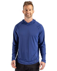 �J�b�^�[�A���h�o�b�N ���f�B�[�X �A�E�^�[ �j�b�g�E�Z�[�^�[ Cutter & Buck Prospect Epiconfidence Recycled Mens Hooded Pullover Tour Blue �u���[