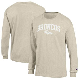 �`�����s�I�� ���f�B�[�X �g�b�v�X T�V���c �W���[�W�[ Men's Champion Oatmeal Denver Broncos White Ink Jersey Long Sleeve T-Shirt Den Multi �}���`�J���[