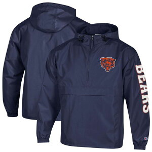 �`�����s�I�� ���f�B�[�X �g�b�v�X T�V���c �W���P�b�g Men's Championavy Chicago Bears Packable Windbreaker Half-Zip Jacket Brs Navy �l�C�r�[