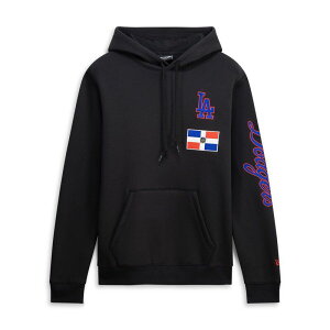�j���[�G�� ���f�B�[�X �g�b�v�X T�V���c �~�j �p�[�J�[ Men's New Era Black Los Angeles Dodgers Dominican Republicountry Flag Hoodie Lad Black �u���b�N