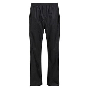 ���K�b�^ ���f�B�[�X �{�g���X �J�W���A���p���c Regatta Pro Mens Packaway Waterproof Breathable Overtrousers Black �u���b�N