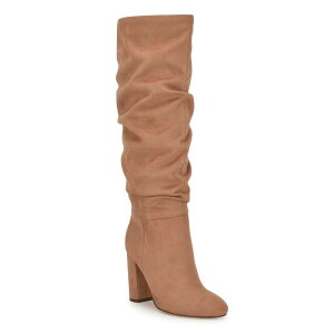 �i�C���E�F�X�g ���f�B�[�X �V���[�Y �u�[�c�E���C���u�[�c �q�[�� Nine West Magnett Women's Block Heel Slouchy Dress Boots Cognac
