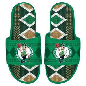 �A�C�X���C�h ���f�B�[�X �V���[�Y �T���_�� Men's ISlide Kelly Green Boston Celticshooting Touch Rwanda Pattern Gel Slide Sandals Cel Green �O���[��