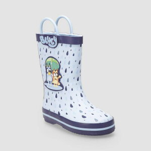 �A�j���L�����N�^�[ ���f�B�[�X �V���[�Y �u�[�c�E���C���u�[�c Licensed Character Bluey Toddler Boys Handles Rainboots Blue �u���[