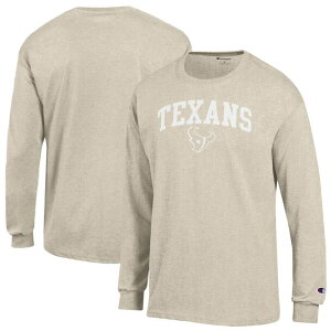 �`�����s�I�� ���f�B�[�X �g�b�v�X T�V���c �W���[�W�[ Men's Champion Oatmeal Houston Texans White Ink Jersey Long Sleeve T-Shirtxs Multi �}���`�J���[