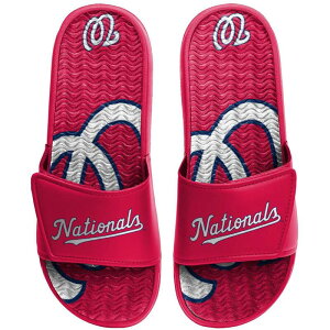 �t�H�R ���f�B�[�X �V���[�Y �T���_�� Youth FOCO Washingtonationals Gel Slide Sandals Nat Red ���b�h