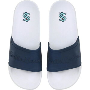 �t�H�R ���f�B�[�X �V���[�Y �T���_�� Women's FOCO Seattle Kraken Script Wordmark Slide Sandals Krk White �z���C�g