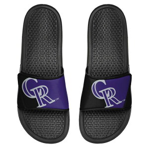 �t�H�R ���f�B�[�X �V���[�Y �T���_�� �J���[�u���b�N ���S Youth FOCOlorado Rockies Colorblock Big Logo Legacy Slide Sandals Rck Black �u���b�N