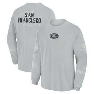 �t�@�i�e�B�N�X ���f�B�[�X �g�b�v�X T�V���c Men's Fanatics Gray San Francisco 49ers Oversized Type Play Long Sleeve T-Shirt 49r Grey �O���[