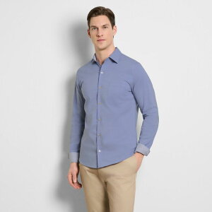 ���@���n�E�Z�� ���f�B�[�X �g�b�v�X T�V���c �{�^���_�E�� Men's Van Heusen Originals Dobby Dot Button Down Shirt Bleachedenim �f�j��