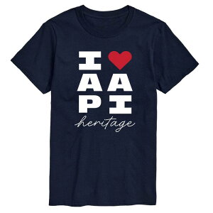 �A�j���L�����N�^�[ ���f�B�[�X �g�b�v�X T�V���c �O���t�B�b�N Licensed Character Men's I Heart AAPI Heritage Graphic Tee Navy �l�C�r�[