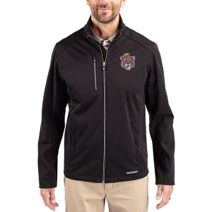 �J�b�^�[�A���h�o�b�N ���f�B�[�X �A�E�^�[ �W���P�b�g�E�u���]�� Men's Cutter & Buck Black LSU Tigers Evokeco Softshell Recycled Full-Zip Jacket Lsu Black �u���b�N