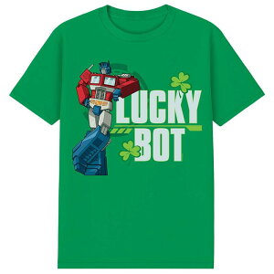 �A�j���L�����N�^�[ ���f�B�[�X �g�b�v�X T�V���c �O���t�B�b�N Licensed Character Men's Transformers Optimus Graphic Tee Bright Green �O���[��