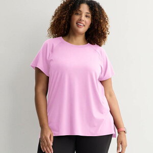 Tek Gear ���f�B�[�X �g�b�v�X T�V���c �v���X�T�C�Y Plusize Tek Gear Essential Short Sleeve Tunic Teentourage Pink �s���N