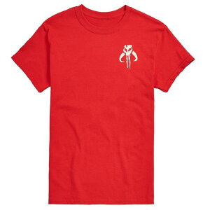 �X�^�[ �E�H�[�Y ���f�B�[�X �g�b�v�X T�V���c �O���t�B�b�N Men'star Wars The Mandalorian Icon Graphic Tee Red ���b�h