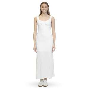 �}�b�f���K�[�� ���f�B�[�X �g�b�v�X �����s�[�X �}�L�V Juniors' madden girl Emma Tie Neck Slit Maxi Dress White �z���C�g