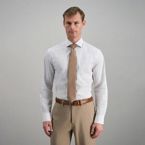 �n�K�[ ���f�B�[�X �g�b�v�X T�V���c �X�����t�B�b�g Men's Haggar Wrinkle Free Slim Fit Dresshirt X Dot White �z���C�g