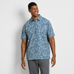 �n�[���[ ���f�B�[�X �g�b�v�X T�V���c �g�[�� Big & Tall Hurley Short Sleeve Stretch Woven Shirt Grey Navy �O���[