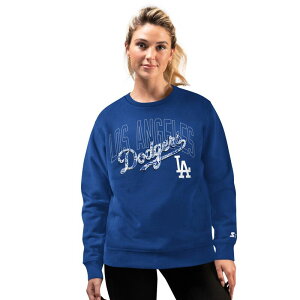 �X�^�[�^�[ ���f�B�[�X �g�b�v�X T�V���c �X�E�F�b�g ���[�X Women'starteroyalos Angeles Dodgers Lace Classic Sweatshirt Lad Blue �u���[