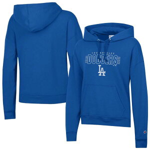 �`�����s�I�� ���f�B�[�X �g�b�v�X T�V���c �p�[�J�[ Women's Champion Royalos Angeles Dodgers Distressed Powerblend Hoodie Lad Blue �u���[